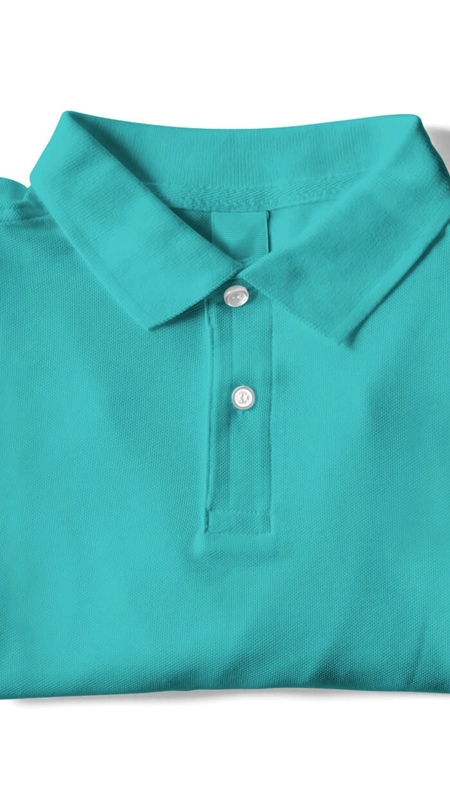 Aqua-Polo-T-Shirt