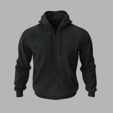 Classic Zipper Hoodie Black