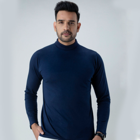 NAVY-HIGH-NECK-FULL-SLEEVES-T-SHIRT